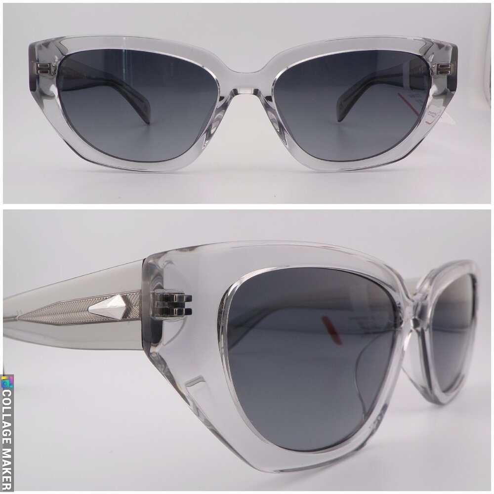 Rag & Bone Transparent Semi-Cat Eye Shades, Metal Accent Gradient 54mm 1055S